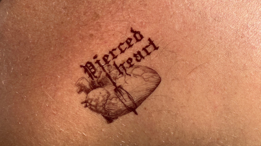 Pierced Heart Non-Permanent Tattoo