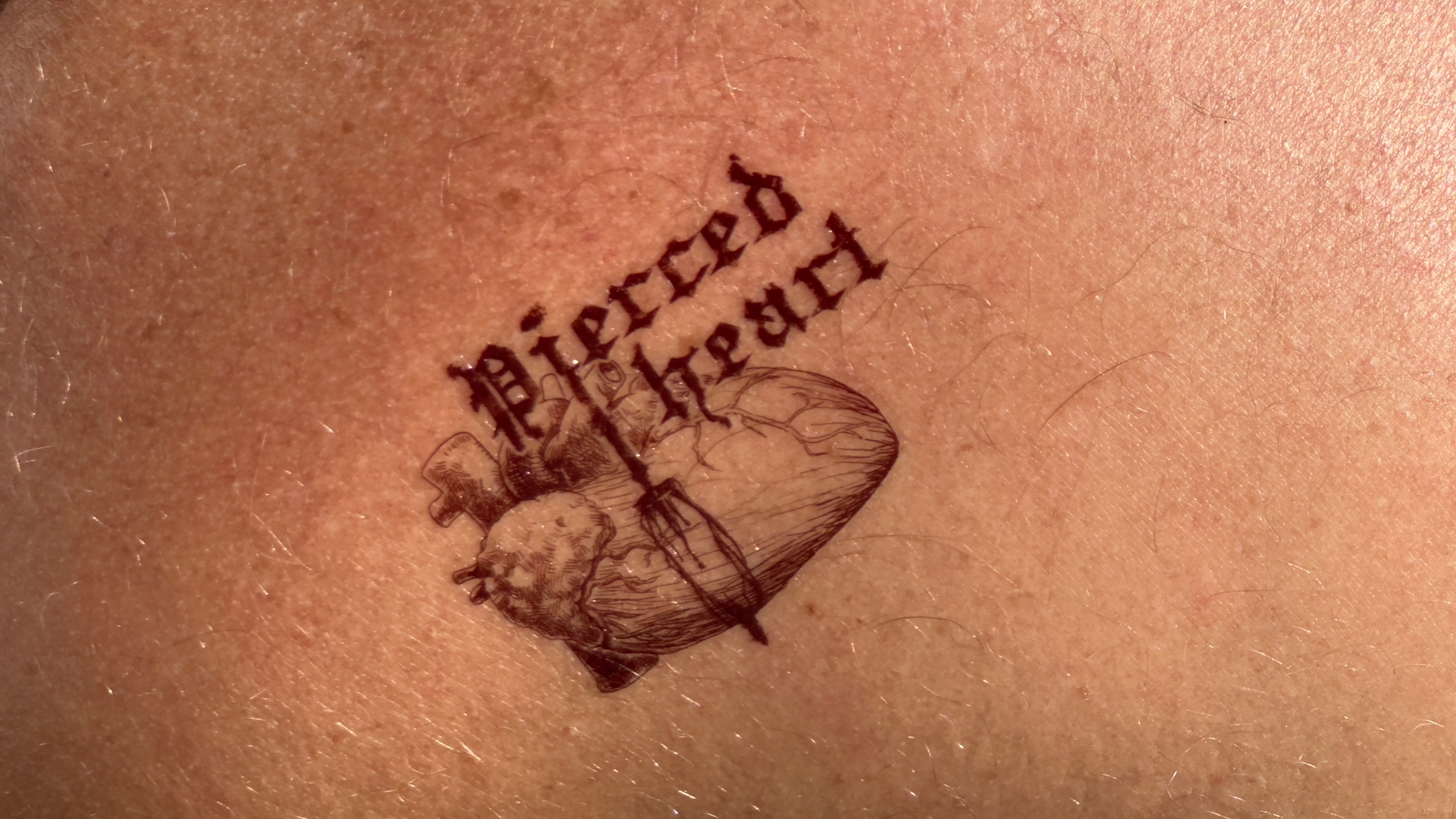 Pierced Heart Non-Permanent Tattoo