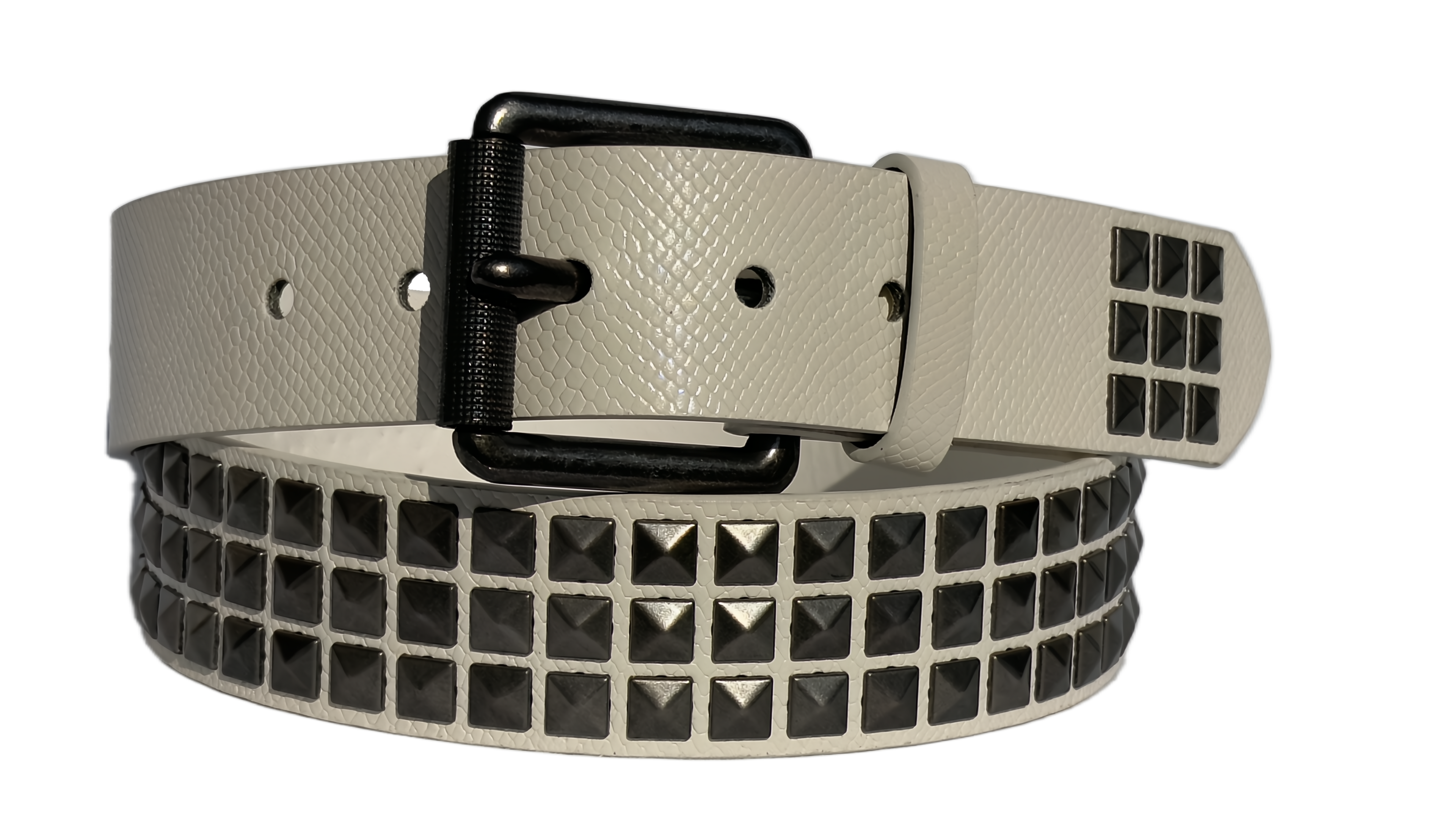 Snakeskin Belt White